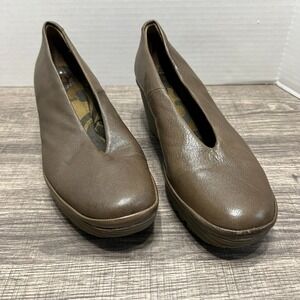 Fly London Women's Yaz Wedge Leather Wedge EU 38 US 7.5 Comfort Slip On Shoes